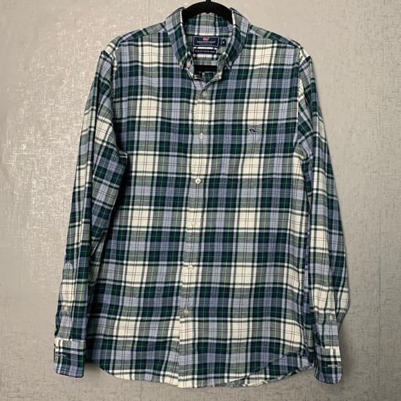 Vineyard Vines Slim Fit Trucker Plaid Button Up - Picture 1 of 5